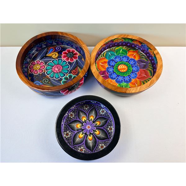 Hand Painted Wooden Bowls