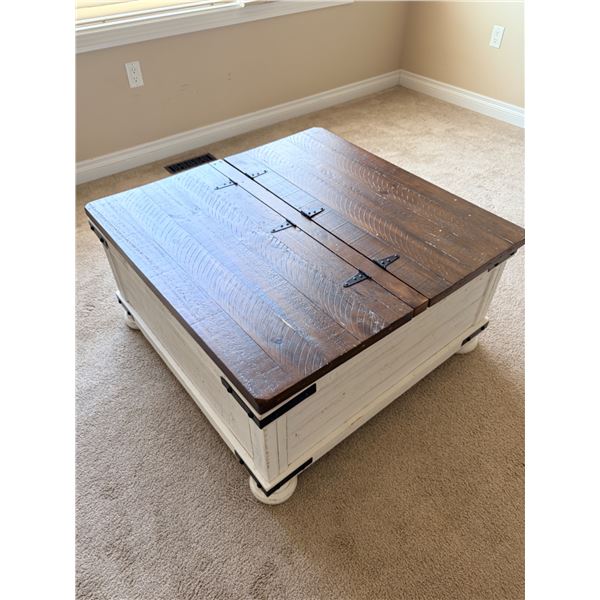 Rustic Coffee Table with Storage