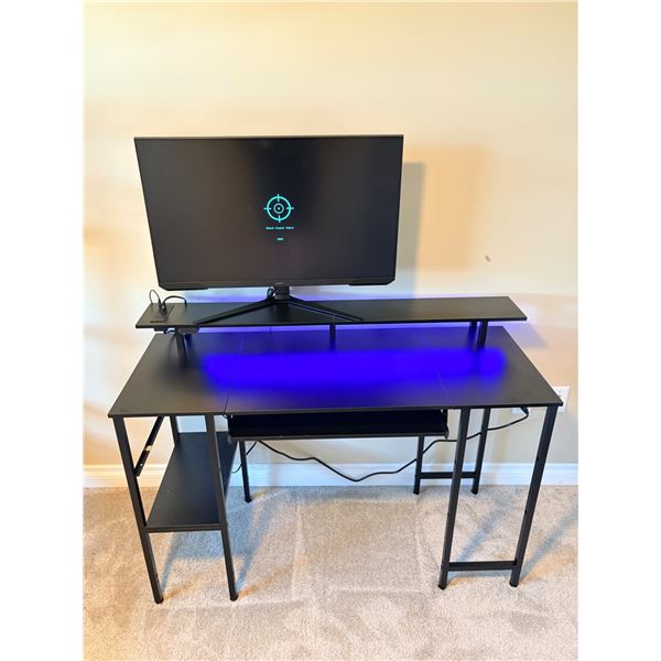 Office Desk with 32" Samsung Monitor