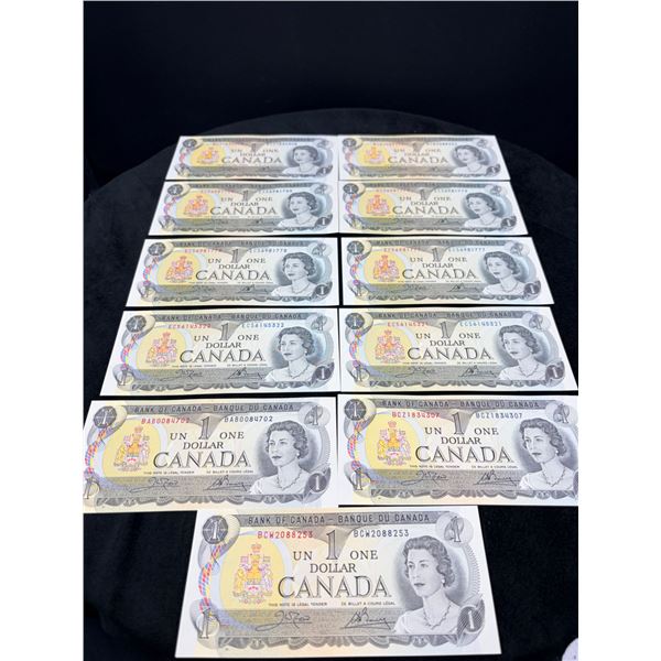 1973 Canadian One Dollar Banknotes