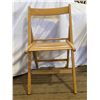 Image 2 : Wood Folding Chair and White Cabinet