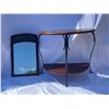 Image 1 : Half-Moon Slate Console Table and Mirror Set