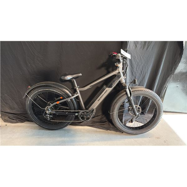 RAD POWER BIKES RADROVER PLUS 7 SPEED GREY ELECTRIC BICYCLE *WITH BATTERY, NO KEY, NO CHARGER*