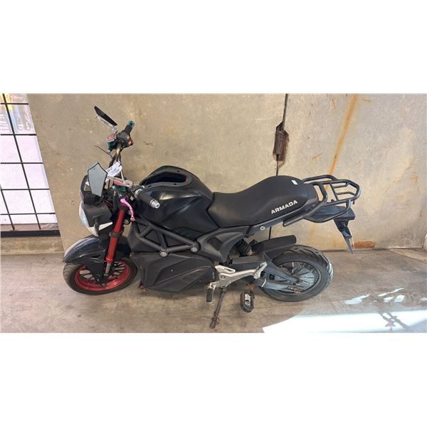 ARMADA 1 SPEED BLACK E-BIKE SCOOTER *NO KEY, NO BATTERY, NO CHARGER*