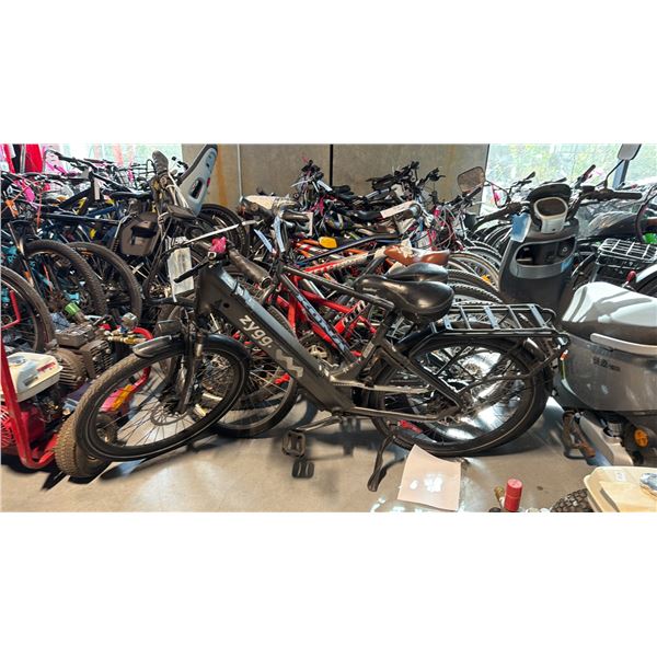 ZYGG BLACK 9-SPEED ELECTRIC BICYCLE *HAS BATTERY, NO KEY, NO CHARGER*