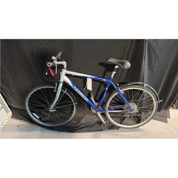 NORCO OLYMPIA BLUE/SILVER 21-SPEED ROAD BICYCLE