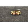 Image 1 : APPROX 10K LADIES RING SET WITH RED AND WHITE STONES (3G)