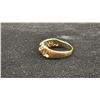 Image 2 : APPROX 10K LADIES RING SET WITH RED AND WHITE STONES (3G)