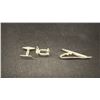 Image 2 : PAIR SILVER CUFFLINKS, SILVER TIE CLIP (14G)