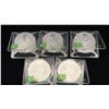 Image 1 : 5 $5 CANADA .999 SILVER COINS