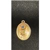Image 2 : APPROX 14K PENDANT SET WITH BLUE STONE & APPROX 10K BRACELET (7", 2.5G)