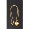 Image 1 : APPROX 14K CHAIN (18") WITH APPROX 18K PENDANT SET WITH EMERALD (6.8G)