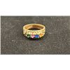 Image 1 : APPROX 10K LADIES RING SET WITH MULTI-COLOURED STONES (3.3G)