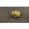 Image 1 : APPROX 10K LADIES RING SET WITH GREEN DOUBLETS (6.8G)