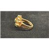 Image 2 : APPROX 10K LADIES RING SET WITH GREEN DOUBLETS (6.8G)