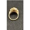 Image 3 : APPROX 10K LADIES RING SET WITH GREEN DOUBLETS (6.8G)