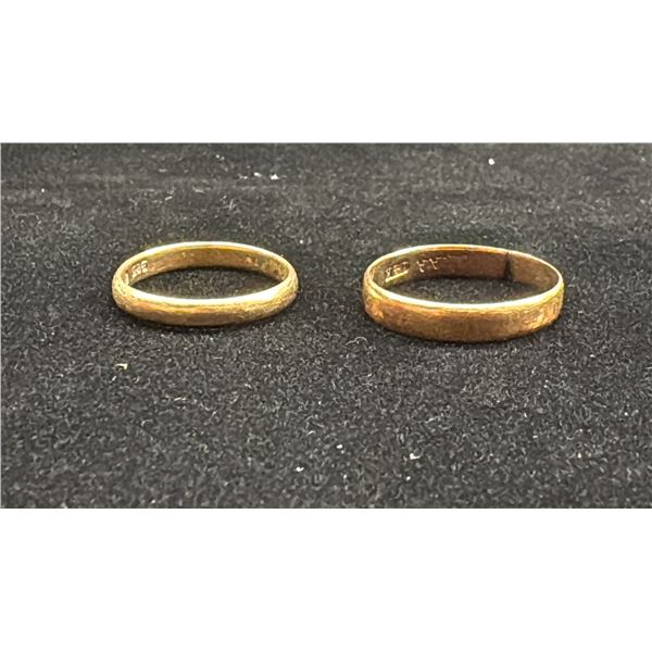 TWO APPROX 14K WEDDING RINGS (5.4G)