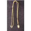 Image 1 : APPROX 10K CHAIN (18") WITH APPROX 10K PENDANT SET WITH OPAL (2.2G)