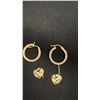 Image 1 : PAIR APPROX 10K HOOP EARRINGS, PAIR APPROX 14K EARRINGS (4.3G)