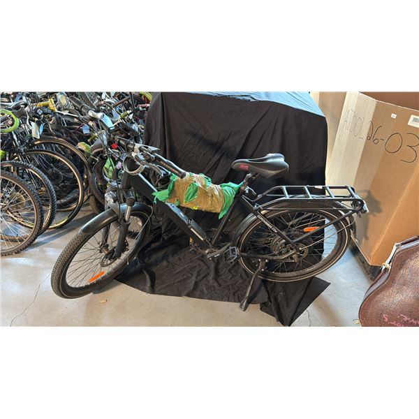 GO POWER EBIKE GO EAGLE 6 SPEED BLACK ELECTRIC BICYCLE WITH LUGGAGE RACK,