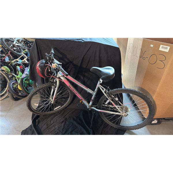 MOVELO ALGONQUIN 26 SILVER/PINK 18 GEAR TRAIL RATED BICYCLE