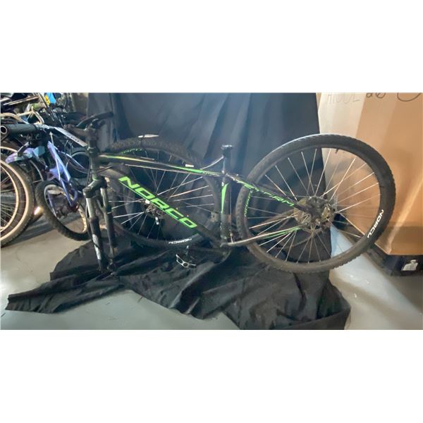 NORCO STORM 24 SPEED BLACK FRONT SUSPENSION MOUNTAIN BICYCLE