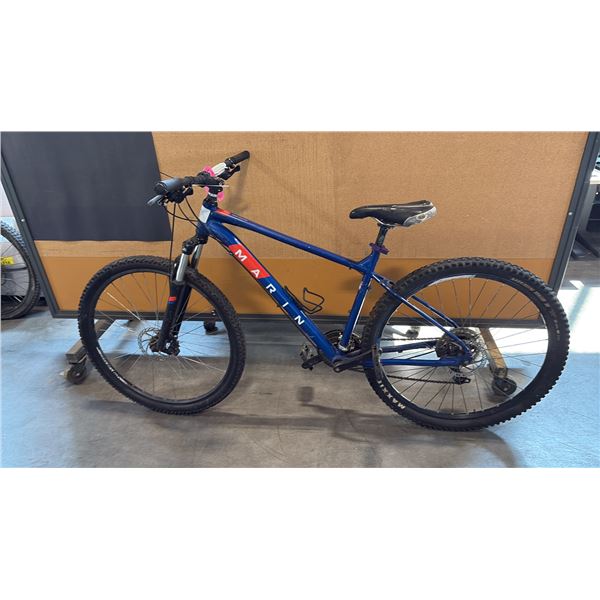 BLUE MARIN BOLINAS ENTRY-LEVEL 27-SPEED FRONT-SUSPENSION HARDTAIL MOUNTAIN BIKE