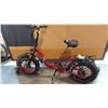 Image 1 : RED VTUVIA ANTELOPE POWERFUL STEP-THRU FOLDING ELECTRIC BIKE *NO KEY, NO CHARGER, NO BATTERY*