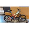 Image 2 : LIGHT BLUE/RED NORCO VIXA 18-SPEED FULL-SUSPENSION MOUNTAIN BIKE
