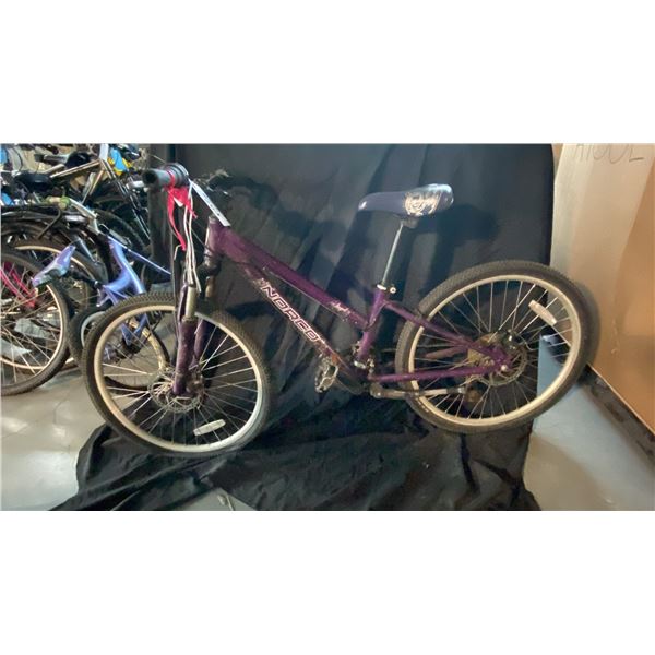 NORCO ANGEL 18 SPEED PURPLE MOUNTAIN BICYCLE