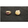 Image 1 : APPROX 14K LADIES RING SET WITH AMETHYST & APPROX 14K LADIES RING SET WITH PEARLS (4.9G)