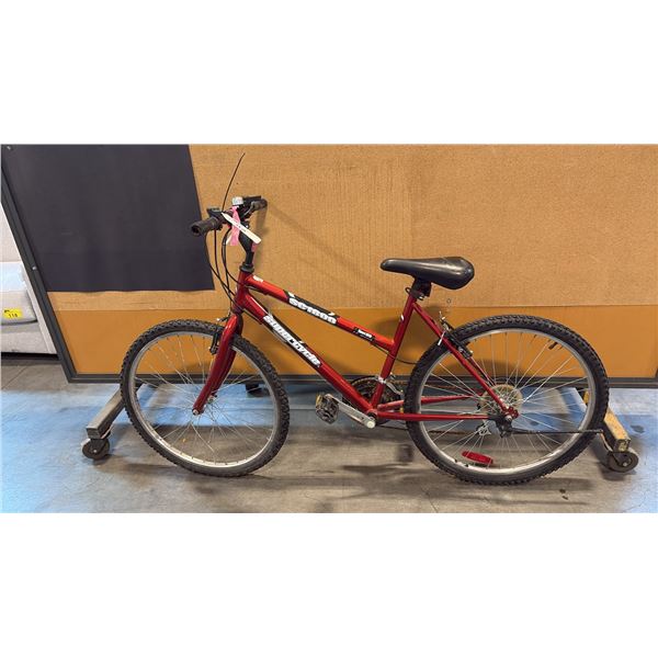 RED SUPERCYCLE SC1800 ENTRY-LEVEL 18-SPEED MOUNTAIN BIKE
