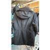 Image 2 : BLACK INSULATED WATERPROOF HOODED WINTER PARKA WOMEN'S SIZE 10
