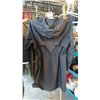 Image 2 : BLACK WATERPROOF HOODED TRENCH-STYLE RAIN JACKET WOMEN'S SIZE 6