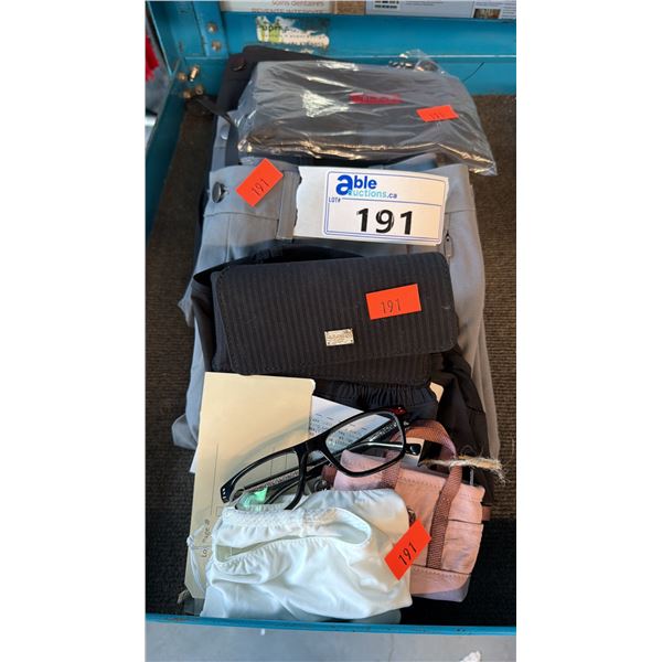 ASSORTMENT OF CASUAL TRAVEL APPAREL ITEMS MIXED SIZES AND MORE