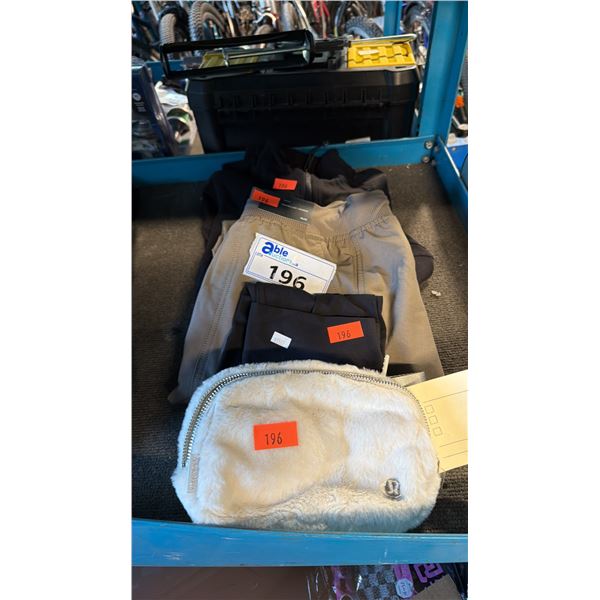 ASSORTMENT OF ATHLETIC BAG AND CASUAL TRAVEL APPAREL ITEMS MIXED SIZES