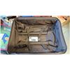 Image 2 : BROWN TWO-WHEEL ROLLING CARRY-ON CABIN SUITCASE COATED CANVAS HERITAGE STRIPE