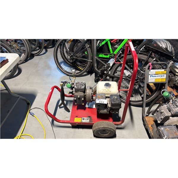 RED COMMERCIAL GAS-POWERED UTILITY PUMP WITH HONDA GX ENGINE