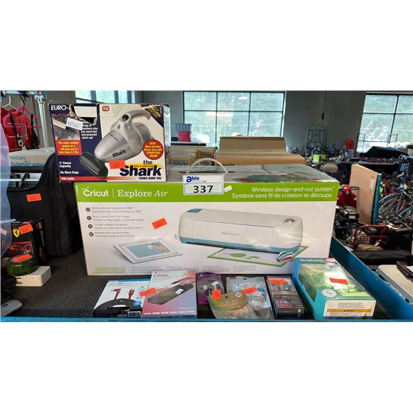 EXPLORE AIR CRICUT MACHINE / 700W HAND VAC / 9-PORT USB-C HUB / 100W POWER CABLE / AUDIO EARBUDS