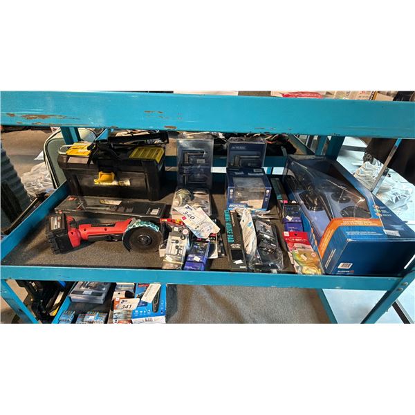 CORDLESS ANGLE GRINDER, TOOL BOX, RESIDENTIAL LOCKSETS, AND COMPUTING PERIPHERALS