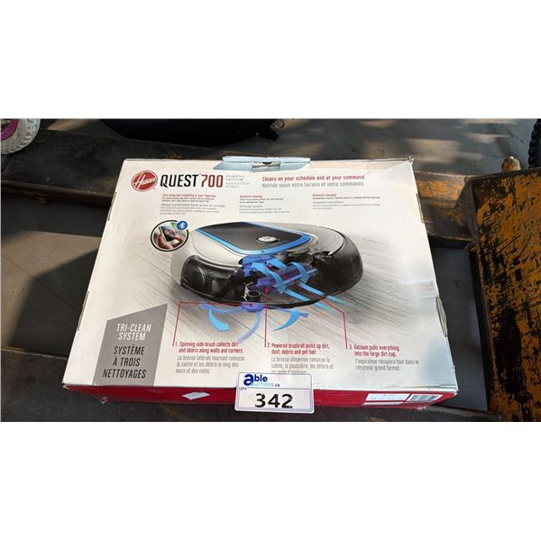 QUEST 700 TRI-CLEAN SYSTEM BLUETOOTH ENABLED ROBOTIC VACUUM CLEANER AUTOMATIC RECHARGING DOCK