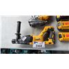 Image 2 : DEWALT 20V MAX SDS-PLUS ROTARY HAMMER JIGSAW 1/2" DRILL DRIVER 5" RANDOM ORBITAL SANDER GROUP LOT