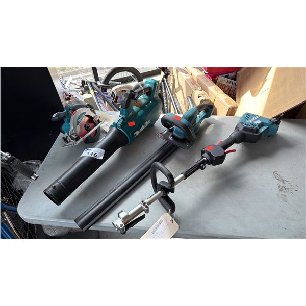 MAKITA 36V STRING TRIMMER POWER HEAD 18V LEAF BLOWER 18V HEDGE TRIMMER 6-1/2  BRUSHLESS CIRCULAR SAW