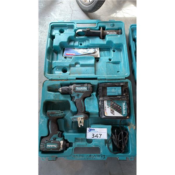 CORDLESS TWO-TOOL 18V DRIVER-DRILL AND IMPACT DRIVER COMBO KIT WITH HARDSHELL CASE