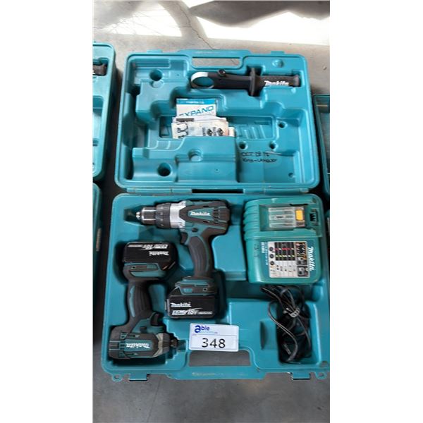 CORDLESS TWO-TOOL 18V DRIVER-DRILL AND IMPACT DRIVER COMBO KIT WITH HARDSHELL CASE