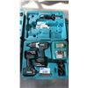 Image 1 : MAKITA CORDLESS TWO-TOOL 18V DRIVER-DRILL AND IMPACT DRIVER COMBO KIT WITH HARDSHELL CASE