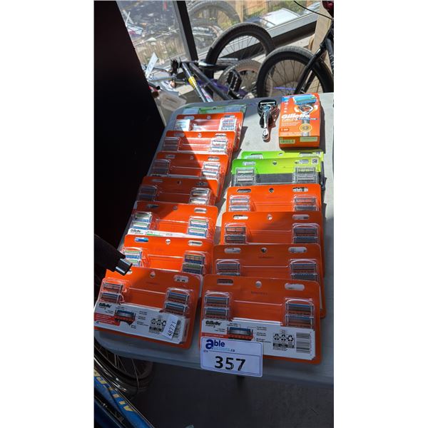 ASSORTED PACKS OF GILLETTE LABS/FUSION RAZORS