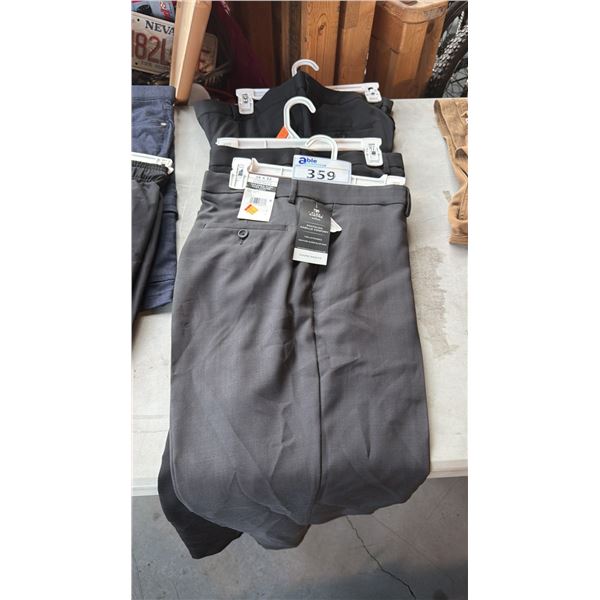 3 PAIRS OF FORMAL BLACK/GREY STRAIGHT FIT PANTS