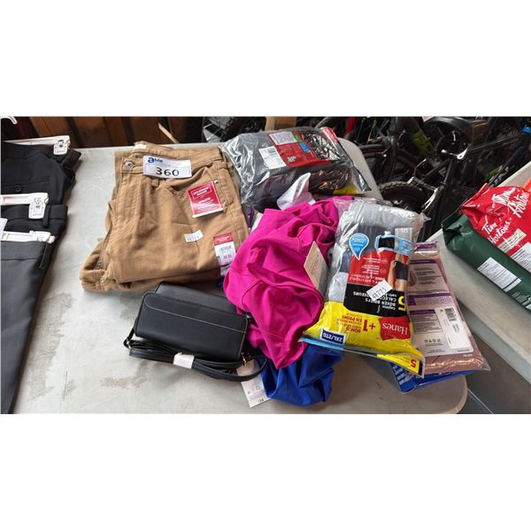 2 PAIRS OF LEVI STRAUSS ATHLETIC BROWN JEANS & ASSORTED UNDERWEAR