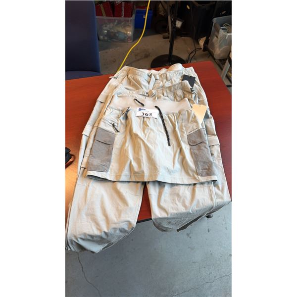 2 PAIRS OF GREY CARGO PANTS & 1 GREY CARGO SKIRT